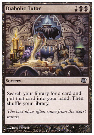 Diabolic Tutor (8th Edition) Light Play