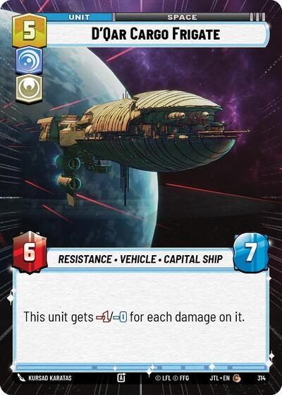 D'Qar Cargo Frigate (Hyperspace) (Jump to Lightspeed) Near Mint