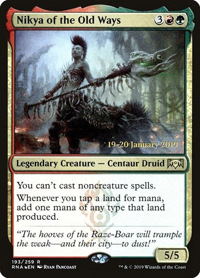 Nikya of the Old Ways (Promos: Prerelease Cards) Medium Play Foil