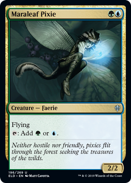 Maraleaf Pixie (Throne of Eldraine) Light Play