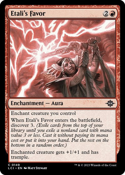 Etali's Favor (The Lost Caverns of Ixalan) Light Play Foil