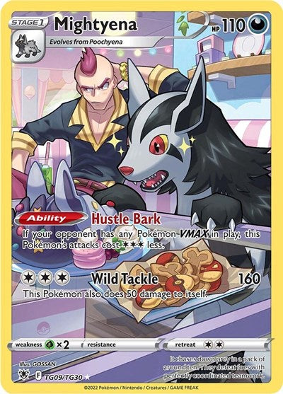 Mightyena (SWSH10: Astral Radiance Trainer Gallery) Light Play Holofoil