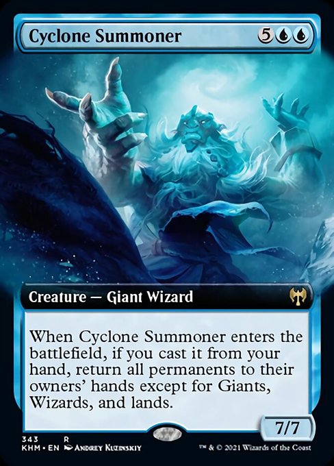 Cyclone Summoner (Extended Art) (Kaldheim) Light Play Foil