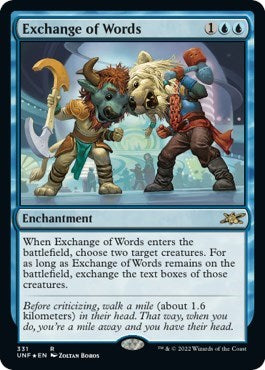 Exchange of Words (Galaxy Foil) (Unfinity) Near Mint Foil