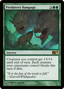 Predatory Rampage (Magic 2013 Core Set) Light Play Foil