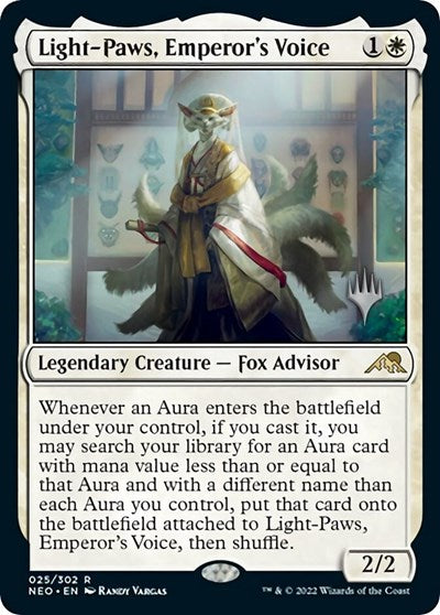 Light-Paws, Emperor's Voice (Promo Pack: Kamigawa: Neon Dynasty) Light Play Foil
