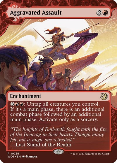 Aggravated Assault (Wilds of Eldraine: Enchanting Tales) Near Mint Foil
