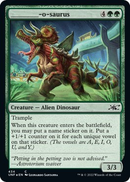 ________-o-saurus (Galaxy Foil) (Unfinity) Near Mint Foil