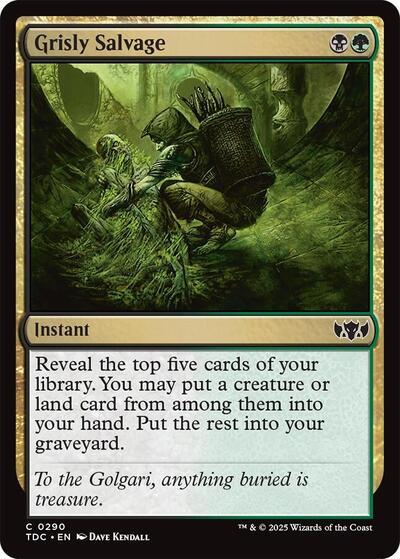 Grisly Salvage (Commander: Tarkir: Dragonstorm) Light Play