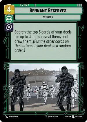 Remnant Reserves (Shadows of the Galaxy) Near Mint Foil