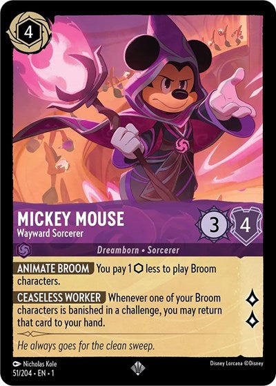 Mickey Mouse - Wayward Sorcerer (The First Chapter) Near Mint Cold Foil