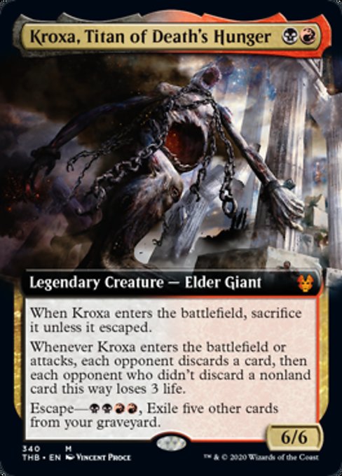 Kroxa, Titan of Death's Hunger (Extended Art) (Theros Beyond Death) Light Play