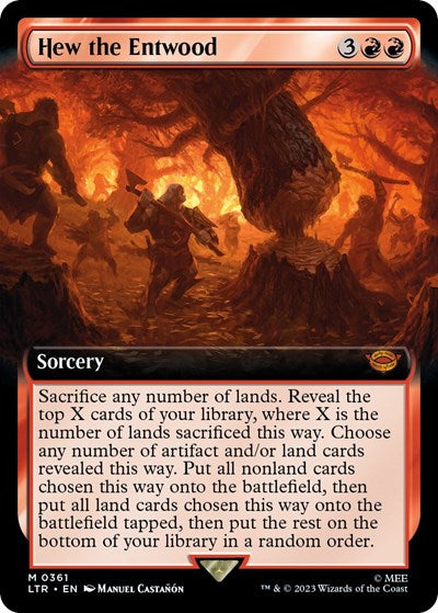 Hew the Entwood (Extended Art) (Universes Beyond: The Lord of the Rings: Tales of Middle-earth) Medium Play