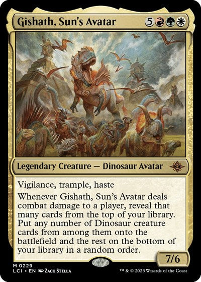 Gishath, Sun's Avatar (The Lost Caverns of Ixalan) Damaged / Poor