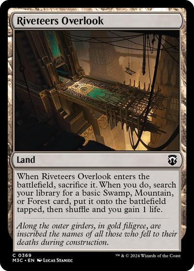 Riveteers Overlook (Ripple Foil) (Commander: Modern Horizons 3) Light Play Foil