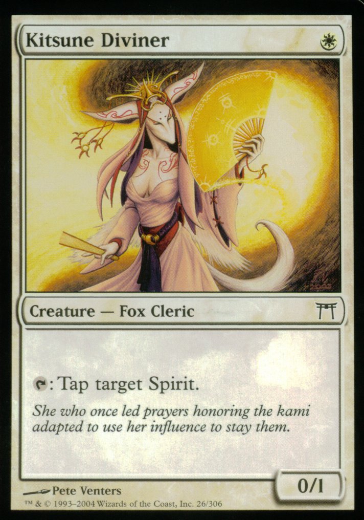 Kitsune Diviner (Champions of Kamigawa) Light Play Foil