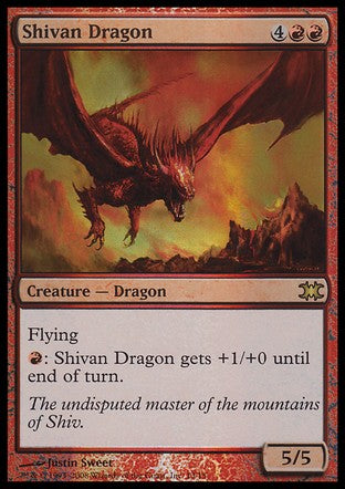 Shivan Dragon (From the Vault: Dragons) Light Play Foil