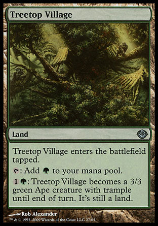 Treetop Village (Duel Decks: Garruk vs Liliana) Medium Play