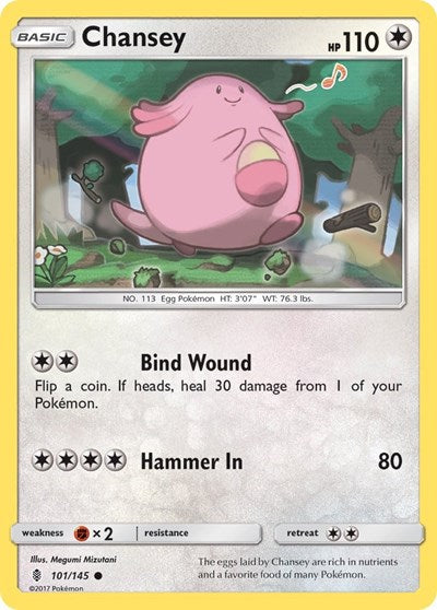 Chansey (SM - Guardians Rising) Light Play Reverse Holofoil