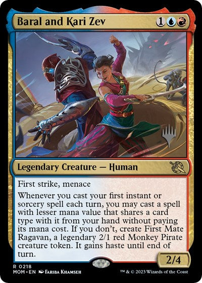 Baral and Kari Zev (Promo Pack: March of the Machine) Near Mint Foil