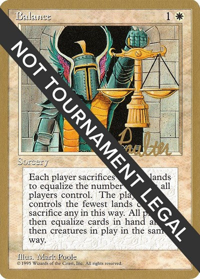 Balance - 1996 Preston Poulter (4ED) (World Championship Decks) Light Play