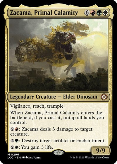 Zacama, Primal Calamity (Commander: The Lost Caverns of Ixalan) Light Play