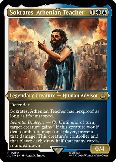 Sokrates, Athenian Teacher (Foil Etched) (Universes Beyond: Assassin's Creed) Medium Play Foil