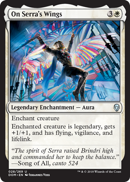 On Serra's Wings (Dominaria) Near Mint Foil
