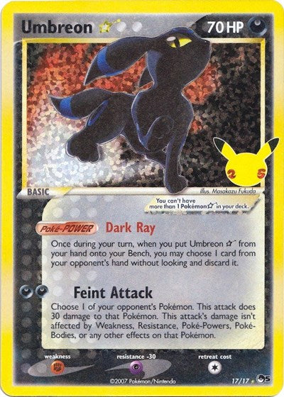 Umbreon Star (Celebrations: Classic Collection) Near Mint Holofoil