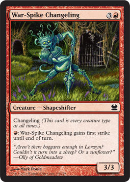 War-Spike Changeling (Modern Masters) Light Play