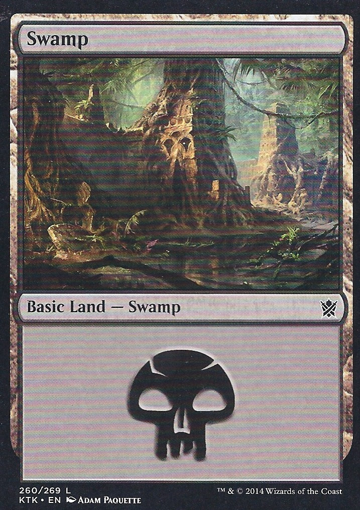 Swamp (260) (Khans of Tarkir) Light Play Foil
