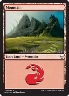 Mountain (265) (Dominaria) Light Play