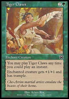 Tiger Claws (Mercadian Masques) Heavy Play Foil