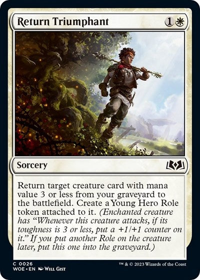 Return Triumphant (Wilds of Eldraine) Light Play Foil