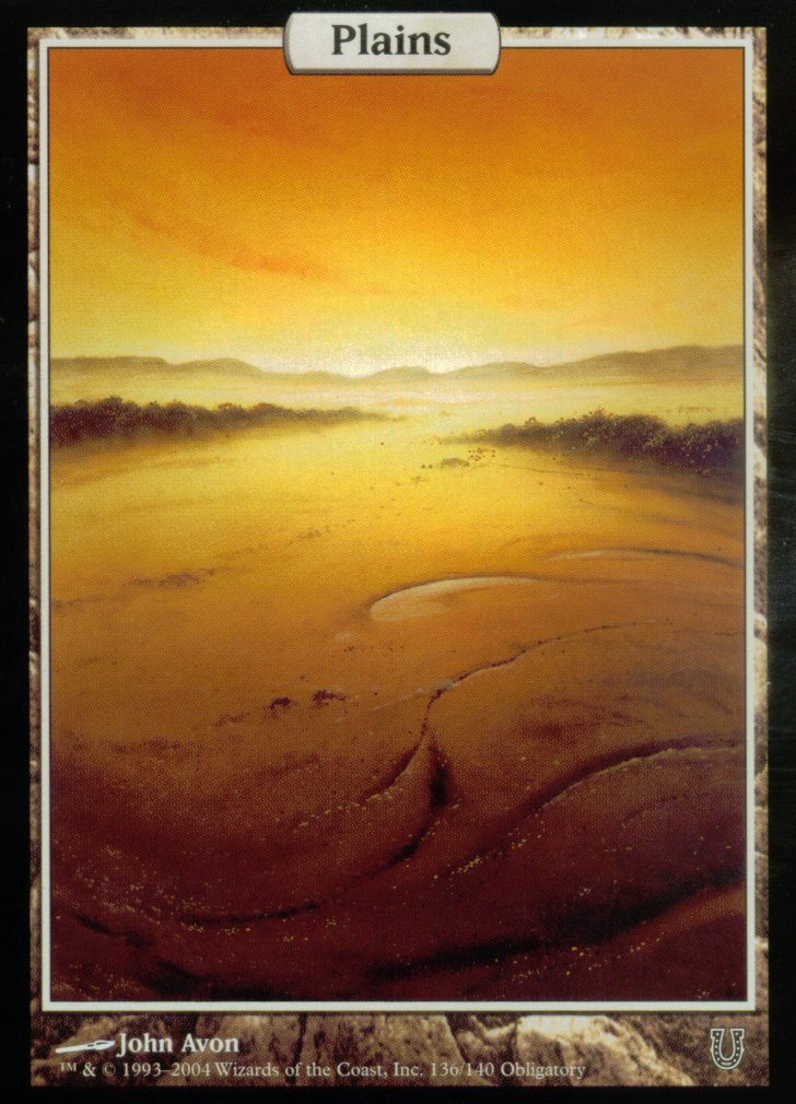 Plains (136) (Unhinged) Heavy Play
