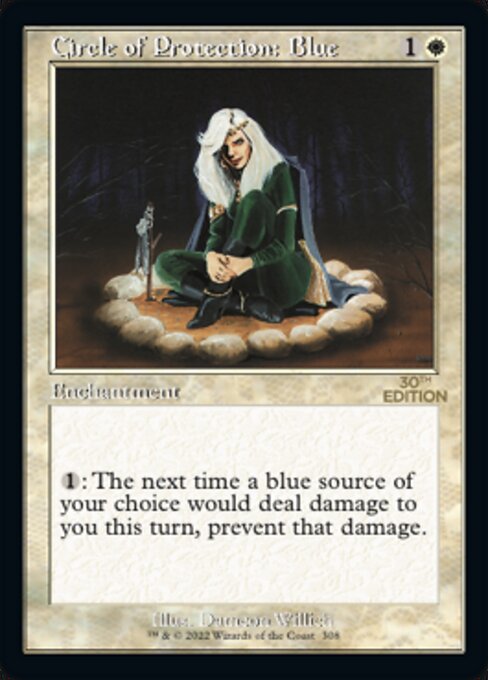 Circle of Protection  Blue  Retro Frame|0|0|0.00
