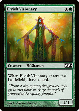 Elvish Visionary (Magic 2013 Core Set) Medium Play Foil