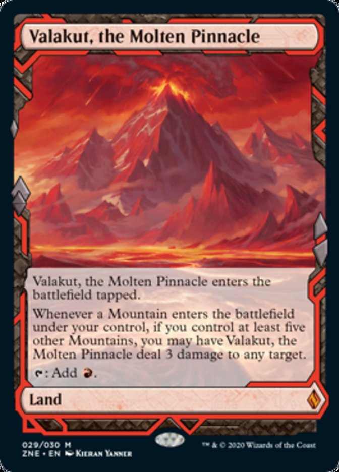 Valakut the Molten Pinnacle (Zendikar Rising Expeditions) Light Play Foil
