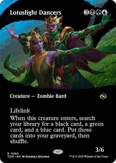 Lotuslight Dancers (Borderless) (Tarkir: Dragonstorm) Medium Play Foil