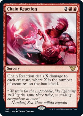 Chain Reaction (Commander: Kamigawa: Neon Dynasty) Light Play