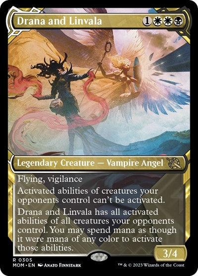Drana and Linvala (Showcase) (March of the Machine) Medium Play Foil