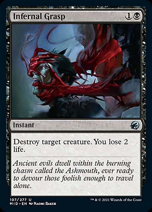 Infernal Grasp (Innistrad: Midnight Hunt) Light Play