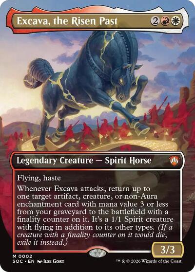 Excava, the Risen Past (Borderless) (Commander: Secrets of Strixhaven) Near Mint