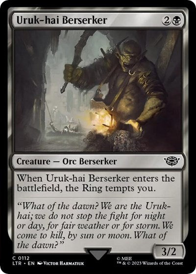 Uruk-hai Berserker (Universes Beyond: The Lord of the Rings: Tales of Middle-earth) Light Play Foil