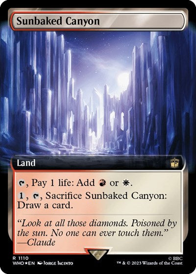 Sunbaked Canyon (Extended Art) (Surge Foil) (Universes Beyond: Doctor Who) Near Mint Foil