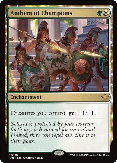 Anthem of Champions (Foundations) Light Play Foil