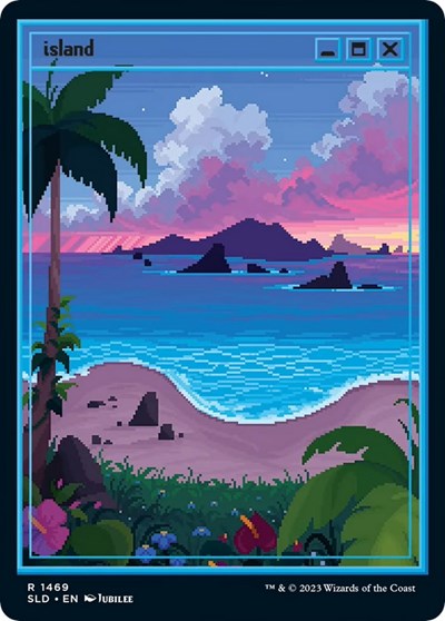 Island (1469) (Secret Lair) Near Mint Foil