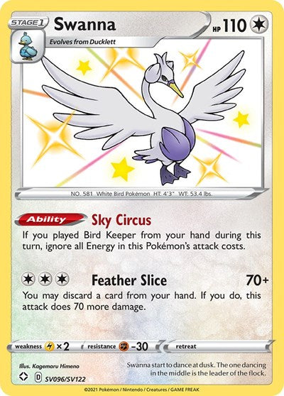 Swanna (Shining Fates: Shiny Vault) Near Mint Holofoil