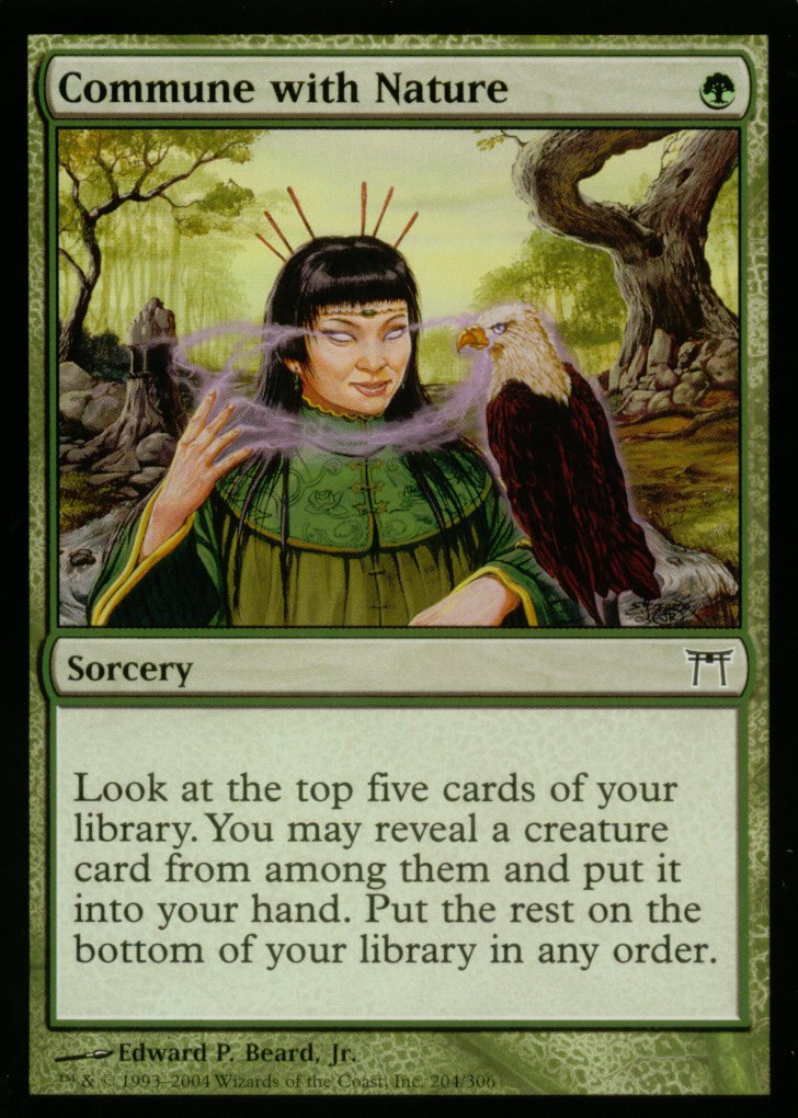 Commune with Nature (Champions of Kamigawa) Medium Play Foil