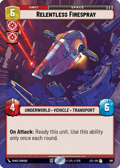 Relentless Firespray (Hyperspace Foil) (Jump to Lightspeed) Near Mint Foil